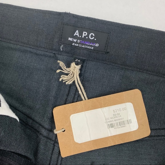 NWT A.P.C New Standard Lzz Noir Brut Jeans Black - Picture 4 of 8